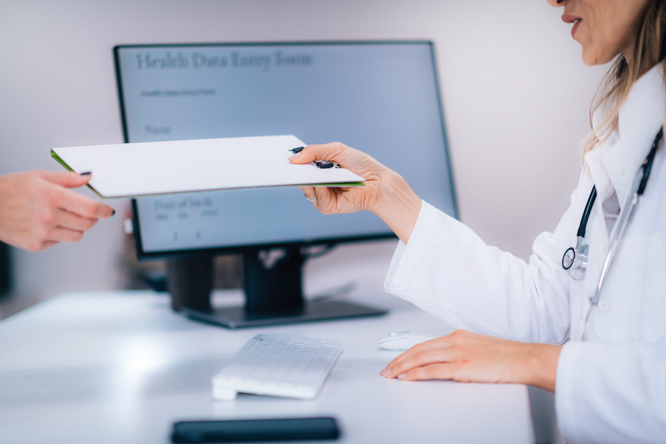 Signing Healthcare Medical Data Form